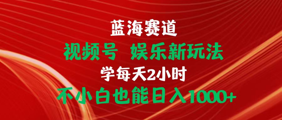 （10818期）蓝海赛道视频号 娱乐新玩法每天2小时小白也能日入1000+-3YVIP资源库