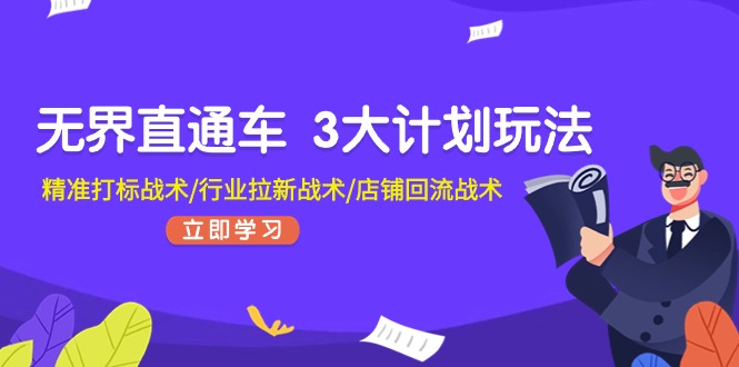 （11304期）无界直通车 3大计划玩法，精准打标战术/行业拉新战术/店铺回流战术-3YVIP资源库