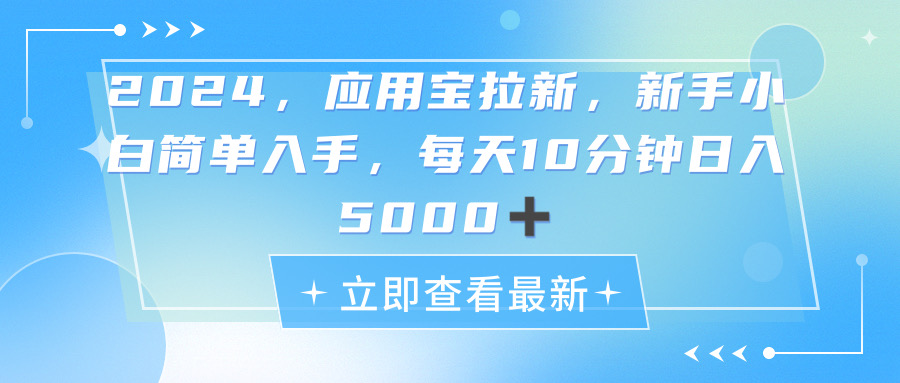 （11236期）2024应用宝拉新，真正的蓝海项目，每天动动手指，日入5000+-3YVIP资源库