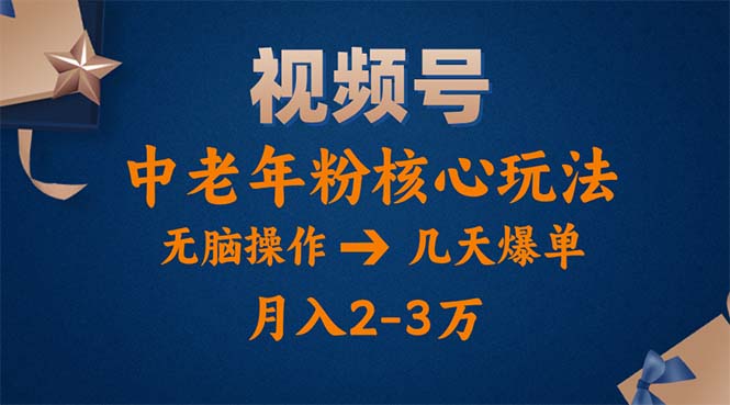 （11288期）视频号火爆玩法，高端中老年粉核心打法，无脑操作，一天十分钟，月入两万-3YVIP资源库