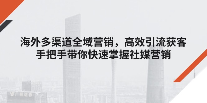 （11286期）海外多渠道 全域营销，高效引流获客，手把手带你快速掌握社媒营销-3YVIP资源库