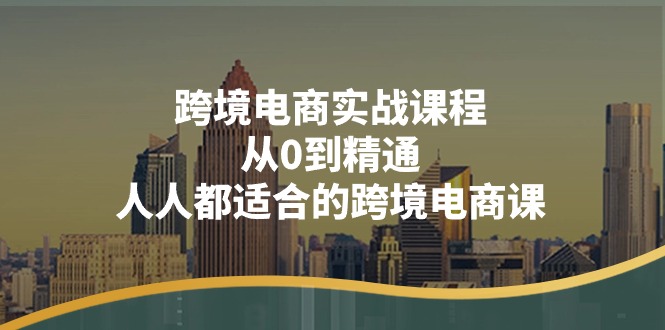 （11183期）跨境电商实战课程：从0到精通，人人都适合的跨境电商课（14节课）-3YVIP资源库