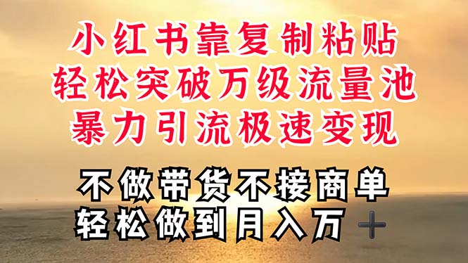 （11139期）深层揭秘小红书，靠复制粘贴，一周突破万级流量池，无脑搬运，暴力引流…-3YVIP资源库