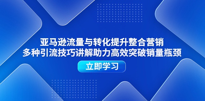 （11335期）亚马逊流量与转化提升整合营销，多种引流技巧讲解助力高效突破销量瓶颈-3YVIP资源库