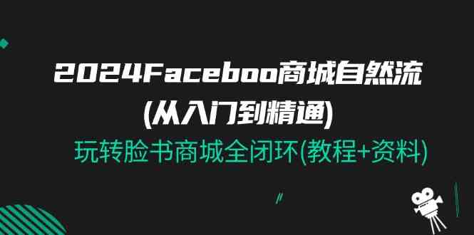 2024Faceboo 商城自然流(从入门到精通)，玩转脸书商城全闭环(教程+资料)-3YVIP资源库