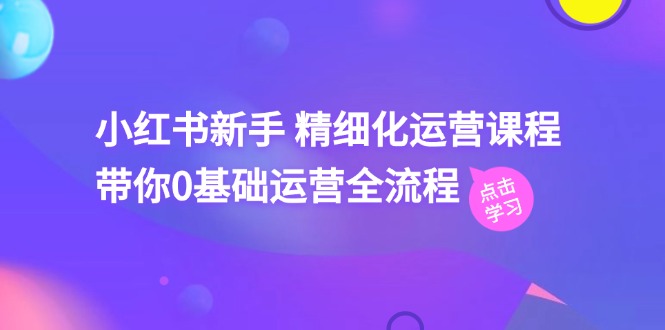 （11417期）小红书新手 精细化运营课程，带你0基础运营全流程（41节视频课）-3YVIP资源库
