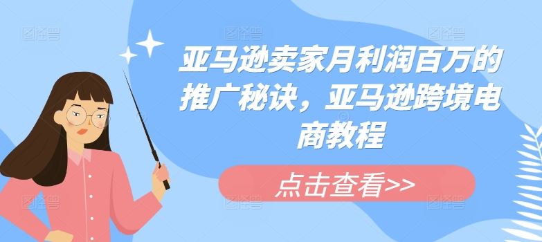 亚马逊卖家月利润百万的推广秘诀，亚马逊跨境电商教程-3YVIP资源库