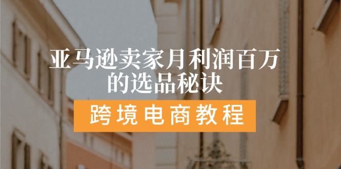 （11456期）亚马逊卖家月利润百万的选品秘诀:  抓重点/高利润/大方向/大类目/选品…-3YVIP资源库