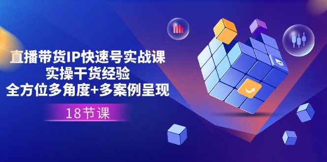 （11495期）直播带货IP快速号实战课，实操干货经验+全方位多角度+多案例呈现(18节)-3YVIP资源库