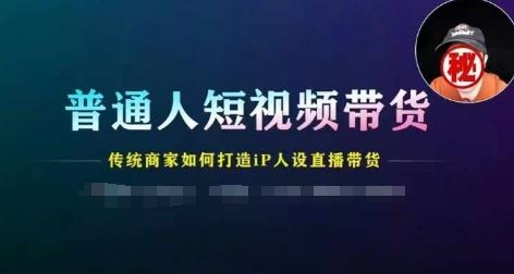 普通人短视频带货，传统商家如何打造IP人设直播带货-3YVIP资源库