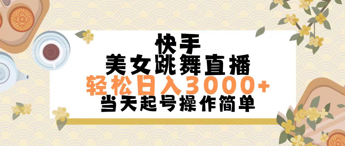 （11565期）快手美女跳舞直播，轻松日入3000+简单无脑-3YVIP资源库