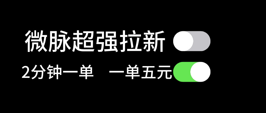 （11580期）微脉超强拉新， 两分钟1单， 一单利润5块，适合小白-3YVIP资源库