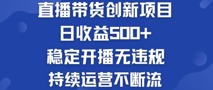 淘宝无人直播带货创新项目：日收益500+  稳定开播无违规  持续运营不断流【揭秘】-3YVIP资源库