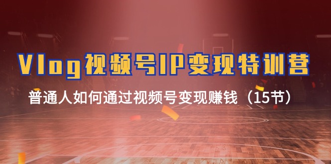 Vlog视频号IP变现特训营，普通人如何通过视频号变现赚钱（15节）-3YVIP资源库