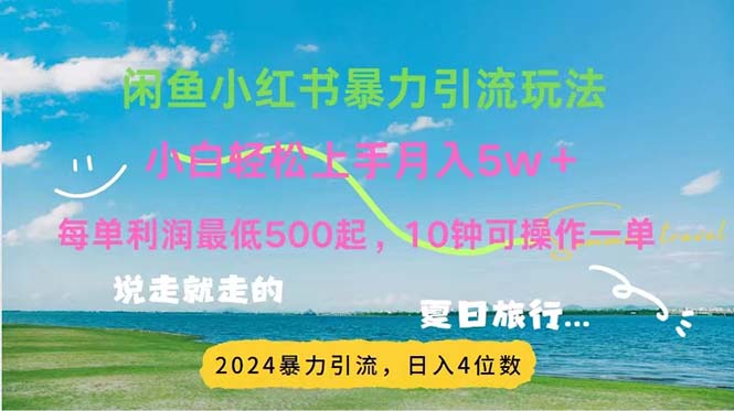（11650期）2024暑假赚钱项目小红书咸鱼暴力引流，简单无脑操作，每单利润500+，…-3YVIP资源库