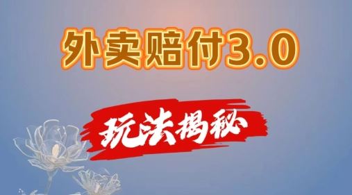 外卖赔付3.0玩法揭秘，简单易上手，在家用手机操作，每日500+【仅揭秘】-3YVIP资源库