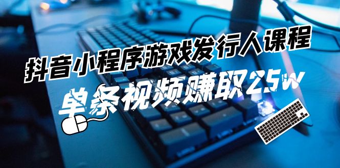 抖音小程序游戏发行人课程：带你玩转游戏任务变现，单条视频赚取25w-3YVIP资源库