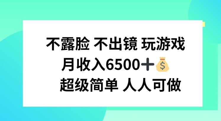 不露脸 不出境 玩游戏，月入6500 超级简单 人人可做【揭秘】-3YVIP资源库