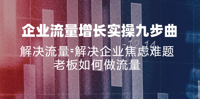 （11822期）企业流量增长实战九步曲，解决流量=解决企业焦虑难题，老板如何做流量-3YVIP资源库