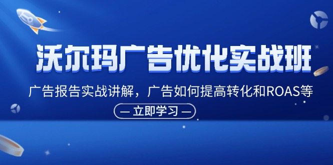（11847期）沃尔玛广告优化实战班，广告报告实战讲解，广告如何提高转化和ROAS等-3YVIP资源库