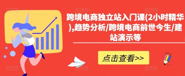 跨境电商独立站入门课(2小时精华),趋势分析/跨境电商前世今生/建站演示等-3YVIP资源库