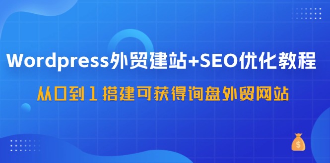 （11911期）WordPress-外贸建站+SEO优化教程：从0到1搭建可获得询盘外贸网站-57节课-3YVIP资源库