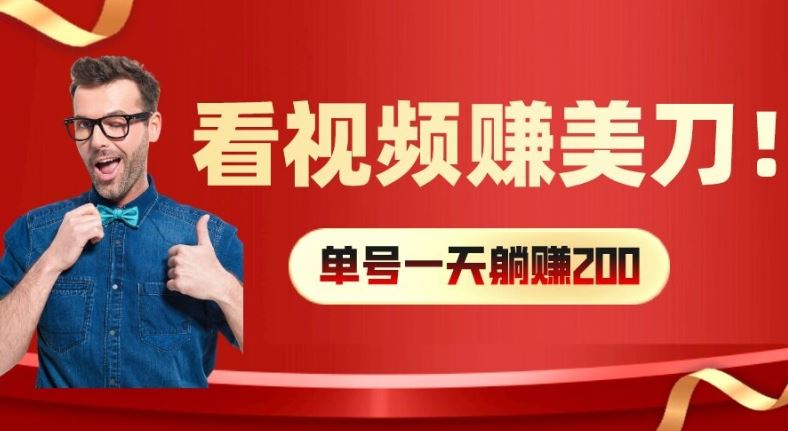 看视频赚美刀：每小时40+，多号矩阵可放大收益【揭秘】-3YVIP资源库