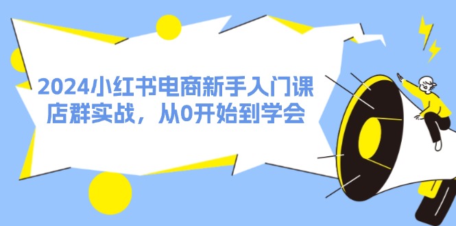 （11988期）2024小红书电商新手入门课，店群实战，从0开始到学会（31节）-3YVIP资源库