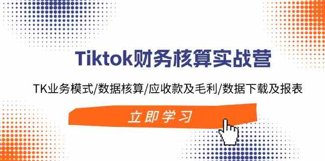 Tiktok财务核算实战营：TK业务模式/数据核算/应收款及毛利/数据下载及报表-3YVIP资源库