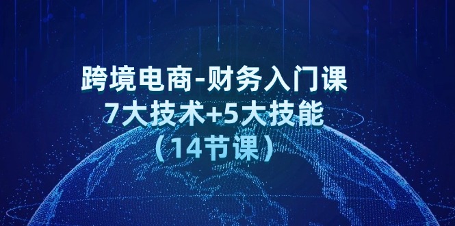 （12047期）跨境电商-财务入门课：7大技术+5大技能（14节课）-3YVIP资源库