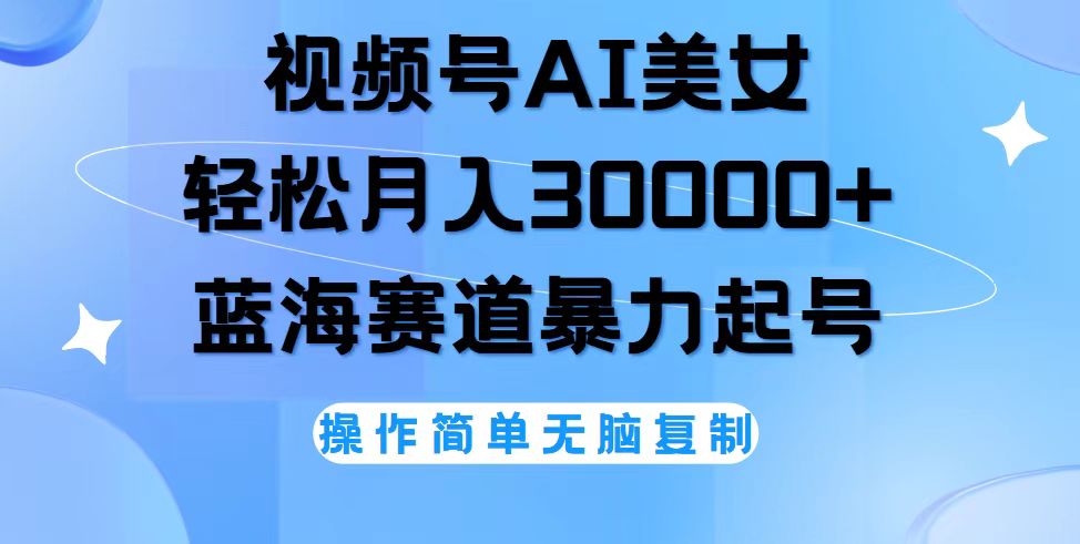 （12125期）视频号AI美女跳舞，轻松月入30000+，蓝海赛道，流量池巨大，起号猛，无…-3YVIP资源库