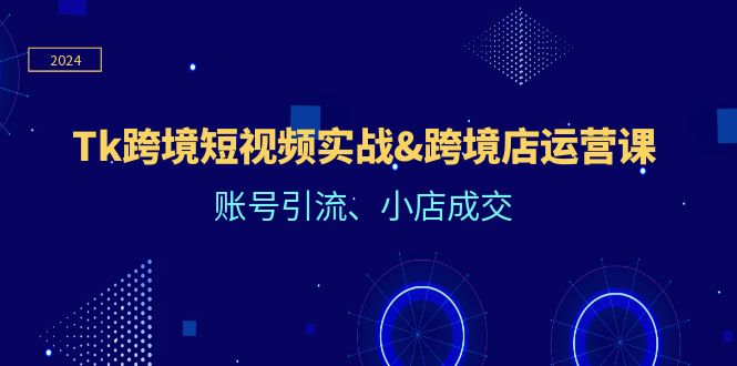 （12152期）Tk跨境短视频实战&跨境店运营课：账号引流、小店成交-3YVIP资源库