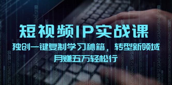 （12193期）短视频 IP实战课，独创一键复制学习秘籍，转战新领域，月赚五万轻松行-3YVIP资源库