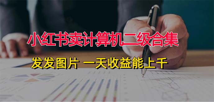（12228期）小红书卖计算机二级合集，发发图片 一天收益能上千-3YVIP资源库