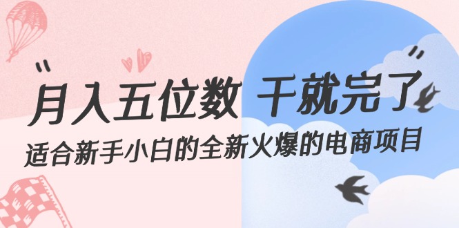 （12241期）月入五位数 干就完了 适合新手小白的全新火爆的电商项目-3YVIP资源库