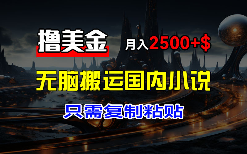 （12303期）最新撸美金项目，搬运国内小说爽文，只需复制粘贴，稿费月入2500+美金…-3YVIP资源库