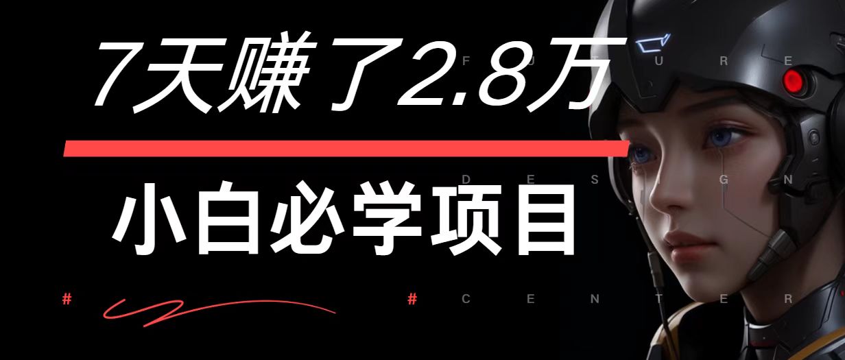 7天赚了2.8万！每单利润最少500+，轻松月入7万+小白有手就行-3YVIP资源库