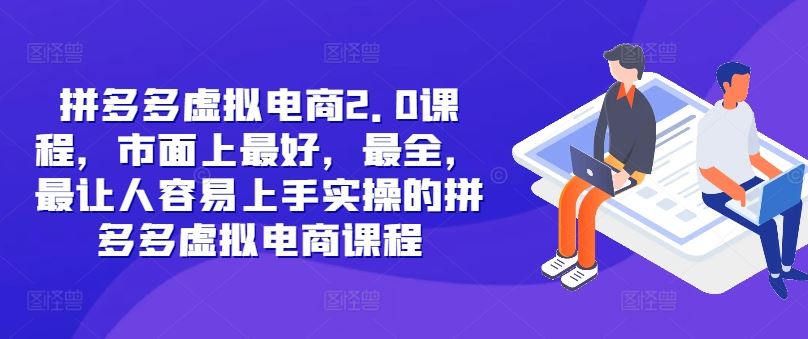 拼多多虚拟电商2.0项目，市面上最好，最全，最让人容易上手实操的拼多多虚拟电商课程-3YVIP资源库