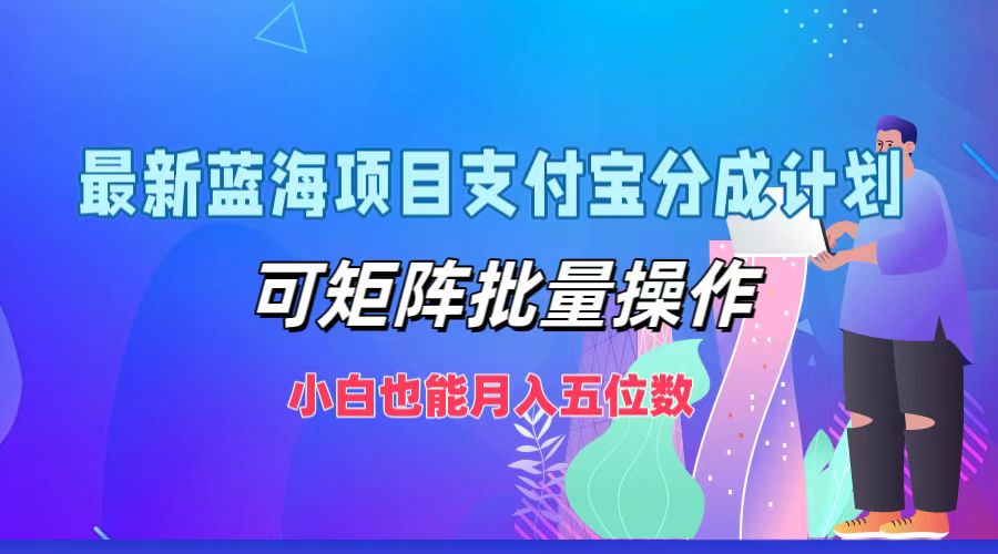 （12515期）最新蓝海项目支付宝分成计划，可矩阵批量操作，小白也能月入五位数-3YVIP资源库
