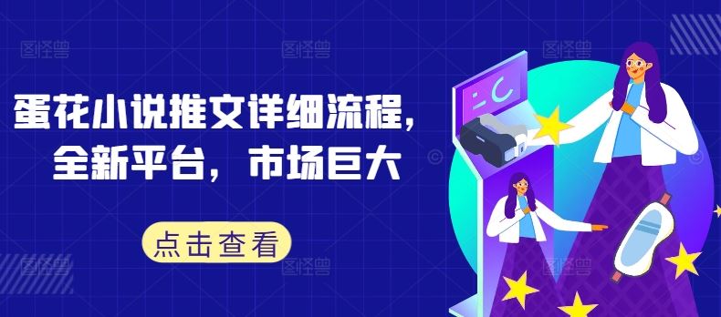 蛋花小说推文详细流程，全新平台，市场巨大-3YVIP资源库