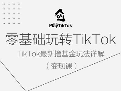 零基础玩转TiKToK变现课，TikTok最新撸基金玩法详解-3YVIP资源库