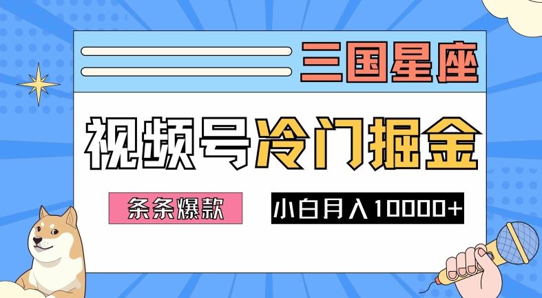 2024视频号三国冷门赛道掘金，条条视频爆款，操作简单轻松上手，新手小白也能月入1w-3YVIP资源库