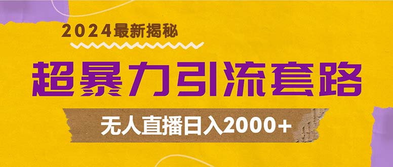 （12800期）超暴力引流套路，无人直播日入2000+-3YVIP资源库