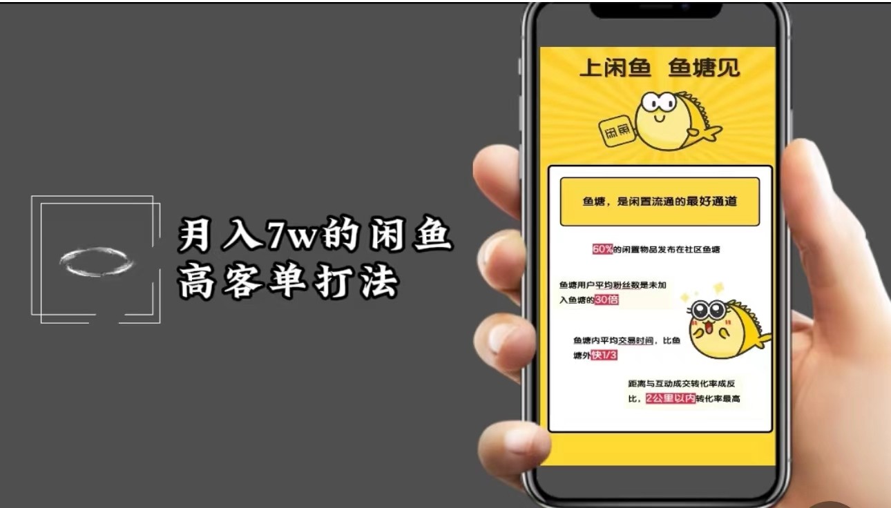 月入7w闲鱼高客单玩法，精细化运营，二手电商保姆级教程-3YVIP资源库