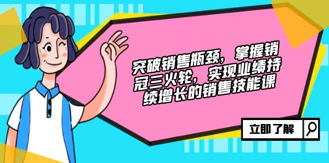 （12965期）突破销售瓶颈，掌握销冠三火轮，实现业绩持续增长的销售技能课-3YVIP资源库