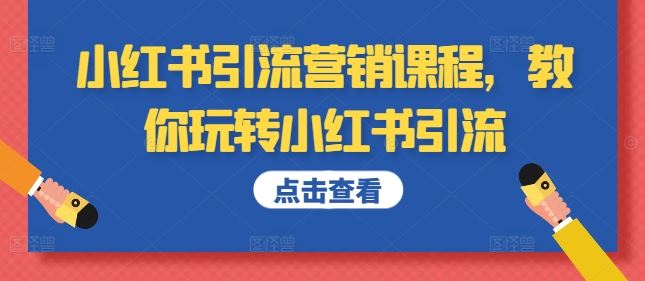 小红书引流营销课程，教你玩转小红书引流-3YVIP资源库
