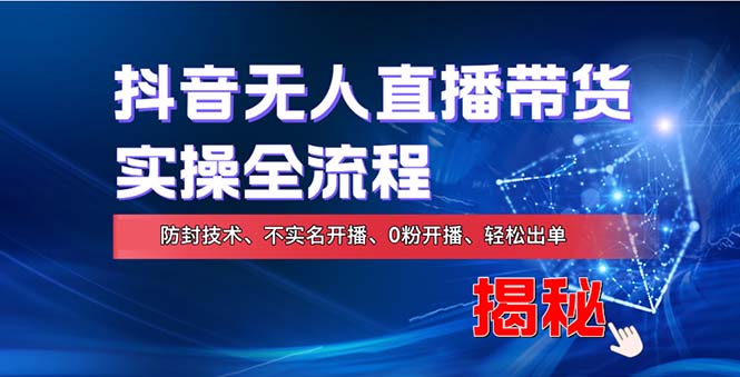 （13001期）在线赚钱新途径：如何用抖音无人直播实现财务自由，全套实操流程，含…-3YVIP资源库