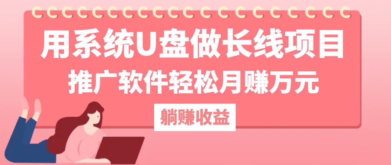用系统U盘做长线项目，推广软件轻松月赚万元-3YVIP资源库