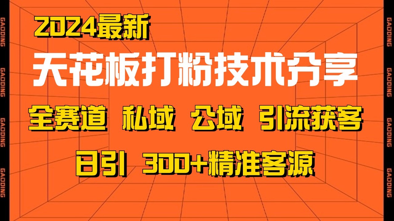 天花板打粉技术分享，野路子玩法 曝光玩法免费矩阵自热技术日引2000+精准客户-3YVIP资源库