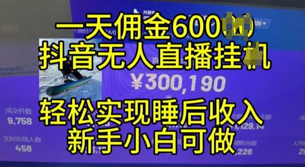 2024年11月抖音无人直播带货挂JI，小白的梦想之路，全天24小时收益不间断实现真正管道收益【揭秘】-3YVIP资源库
